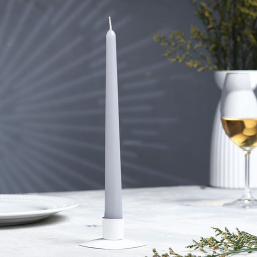 Цена за 2 шт. Свеча античная, 2.3×24.5 см, 5 ч, 55 г, серая