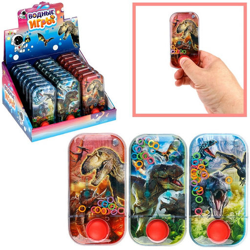 Водные игры. Водный тетрис насади колечки "Тиранозавры" 6х11.5х2см, 3 вида в асс., арт.Т26513 /24