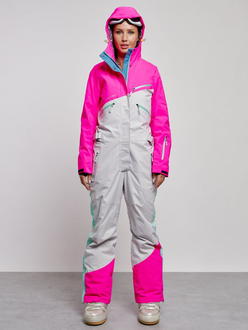 Горнолыжный комбинезон женский зимний розового цвета 2326R - Mtforce фото 6