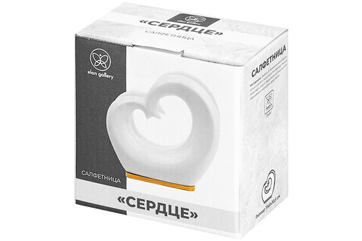 Салфетница 11*6*10,5 см "Сердце" на дерев. подставке