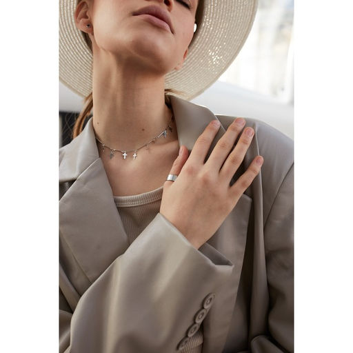 Чокер Металлика крестики, цвет серебро, L=30 - Queen fair фото 5