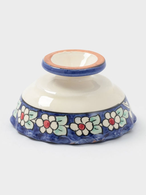 Конфетница узбекская Риштанская Керамика «Цветы», 13 см, синяя