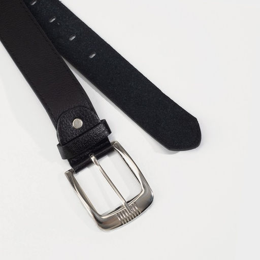 Ремень мужской, ширина 3,6 см, винт, пряжка металл, цвет чёрный - Simaland фото 2