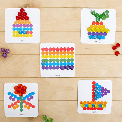 Марблс: игра с камешками Собери по образцу, в пакете - Iq-zabiaka фото 2