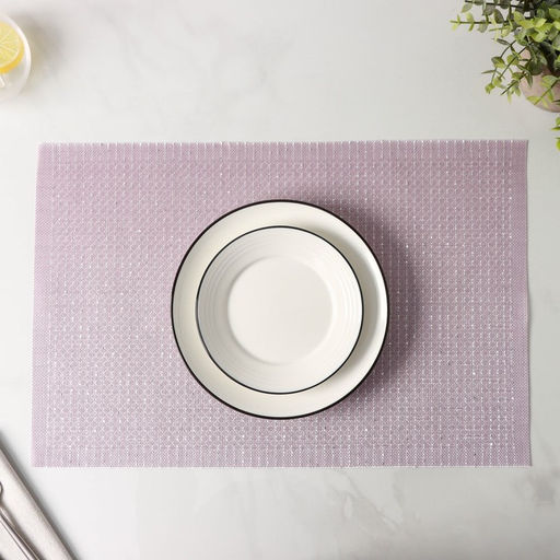 Салфетки сервировочные на стол Доляна, 4 шт., 45×30 см, ПВХ, розовые