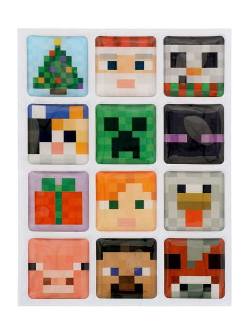 Новогодний набор «Кубический сюрприз», 4 книги + плакат, 3Д наклейки, очки, свечка, фигурки