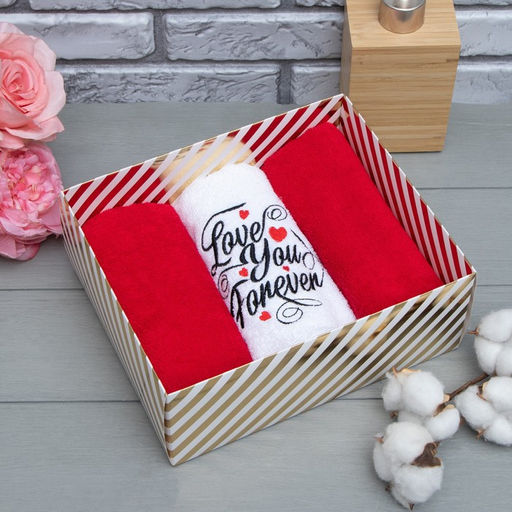 Набор полотенец Love you forever 30х60 см - 3шт - Экономь и я фото 5