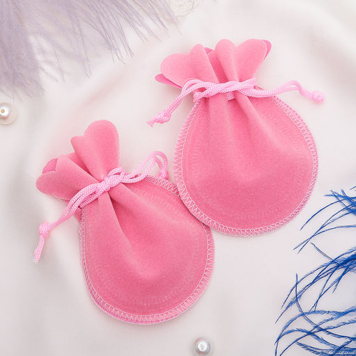 Цена за 100 шт. Мешочек бархатный, 7×9, розовый