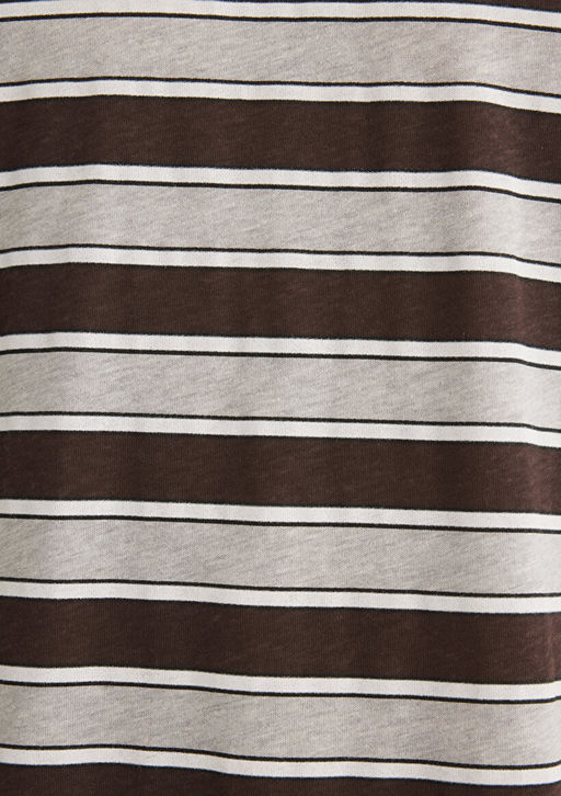 Kahverengi Cizgili tisort - Mavi фото 7