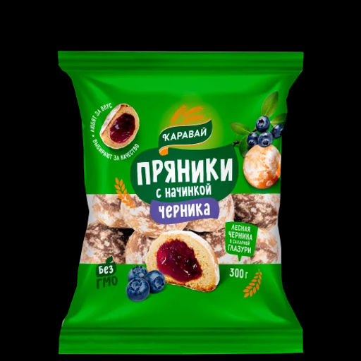 Цена за 2шт Пряники с начинкой Черника 300 гр./27705
