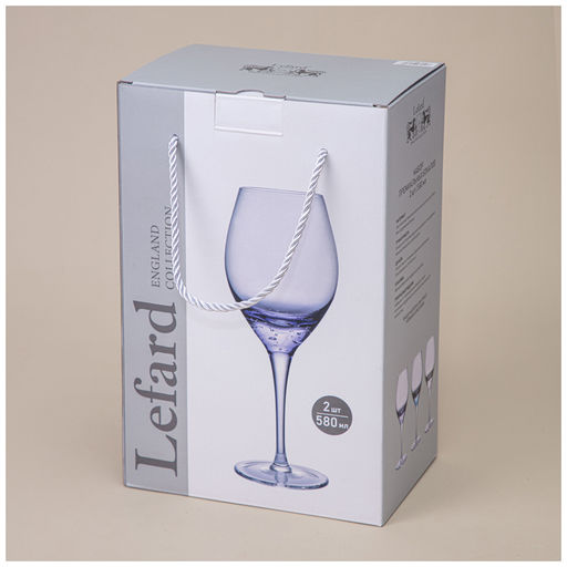 НАБОР БОКАЛОВ ДЛЯ ВИНА ИЗ 2 ШТ BUBLES 580 МЛ - Lefard фото 2