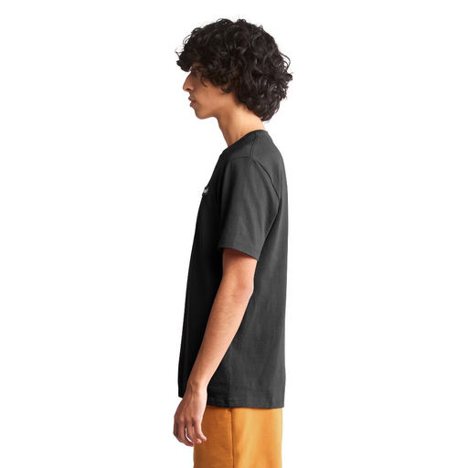 Футболка Timberland T-Shirt Heavy Weight Woven Badge Authentic fit черная  фото 4