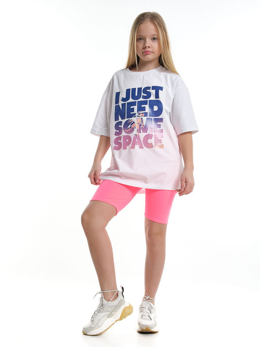 Футболка I JUST NEED 22-9002 белый - Mini maxi фото 5