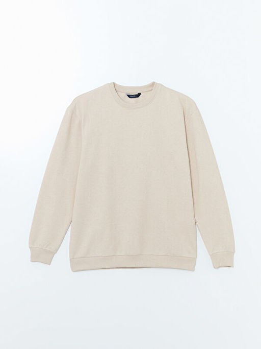 Bisiklet Yaka Uzun Kollu Erkek Sweatshirt