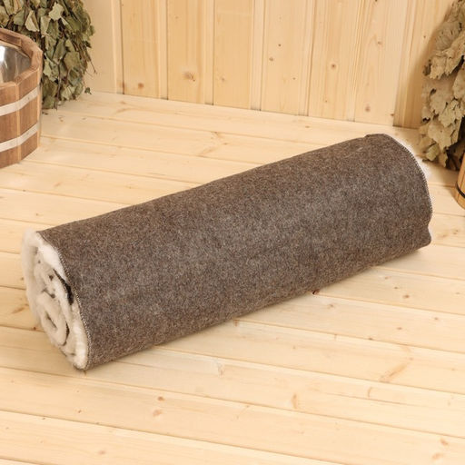 Лежак банный с овчиной, войлочный 50х165 см - Simaland фото 3