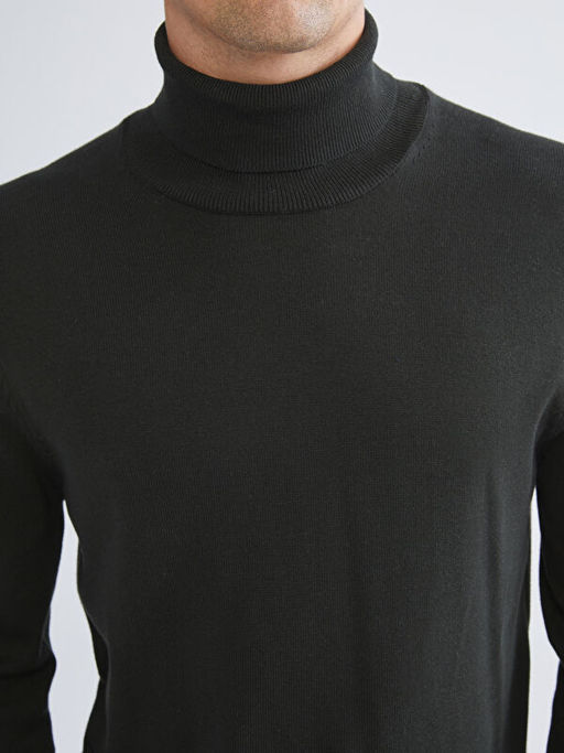 Bal?k?? Yaka Uzun Kollu Erkek Triko Kazak