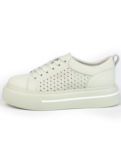 05-DXT52-3 LT. GREEN Кроссовки женские (натуральная кожа) - Фабричный китай фото 5