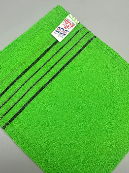 Bath Towel Мочалка-варежка для душа с пилинг-эффектом, однослойная, зелёный