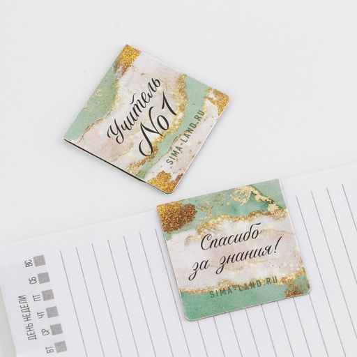 Подарочный набор, блокнот А6, 60 листов и магнитные закладки 2 шт. «Лучший Учитель»