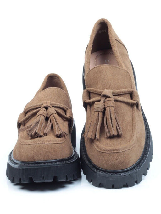 5929-5 BROWN Лоферы женские - No name фото 14