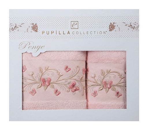 Набор полотенец Pupilla EVA хлопок (2 шт) (50*90,70*140) Penye розовый