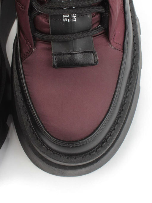 02-FAS16-4Z VINOUS/BLACK Дутики женские (искусственная кожа, плащевая ткань, шерсть) - Фабричный китай фото 12