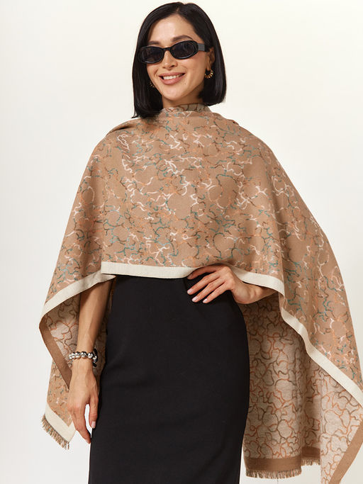 в составе ШЕРСТЬ и КАШЕМИР Большой, мягкий, теплый двусторонний палантин. - Tantino фото 4