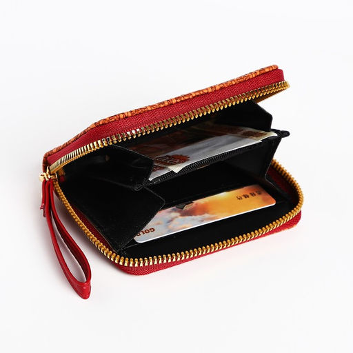 Кошелёк на молнии «Сердце», красный