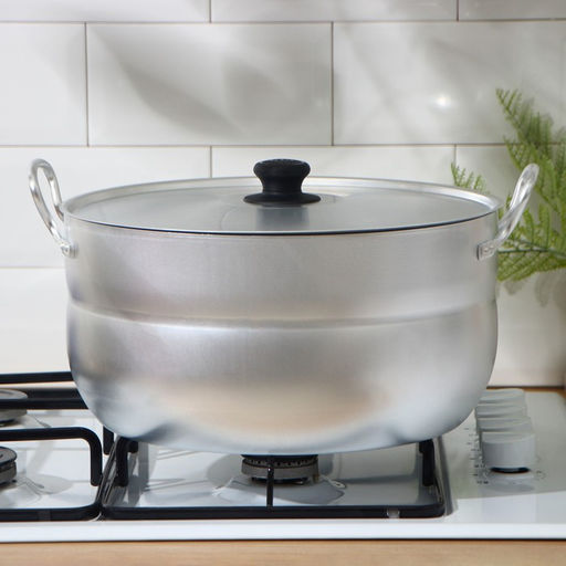 Цена за 2 шт. Кастрюля, 10 л, d=30 см, с крышкой, штампованный алюминий, серебристая