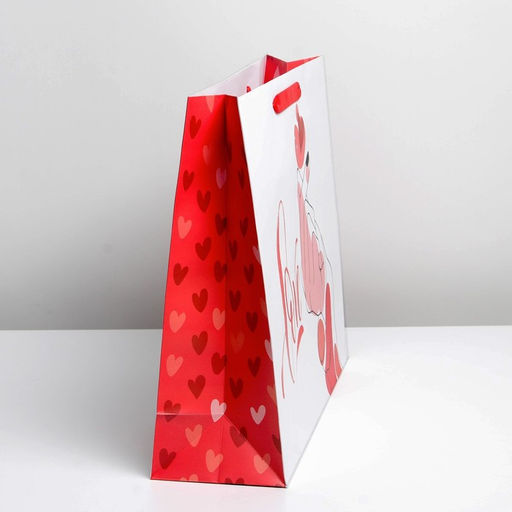 Пакет подарочный ламинированный, упаковка, «Для тебя с любовью», L 40 х 31 х 11.5 см