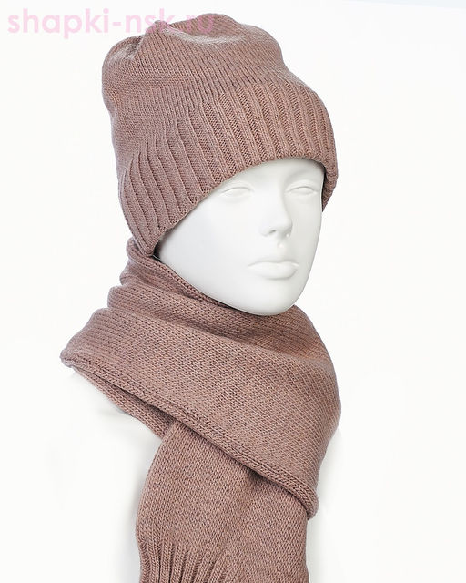 20722 F 1A Брадфорд Комплект женский флис (колпак+шарф) (56-58)