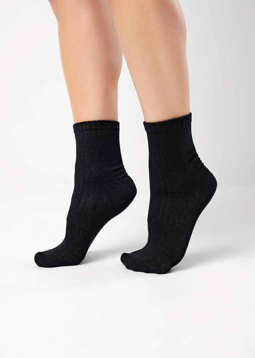 CLE Носки жен.Д2222 блеск вискоза чёрный - Clever wear фото 8