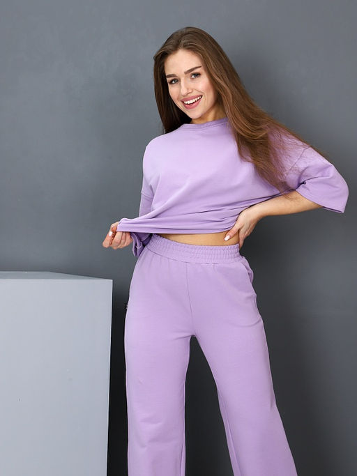 Костюм Женский из футера (2 нитка) цвет Лиловый - Амавес-текстиль фото 7