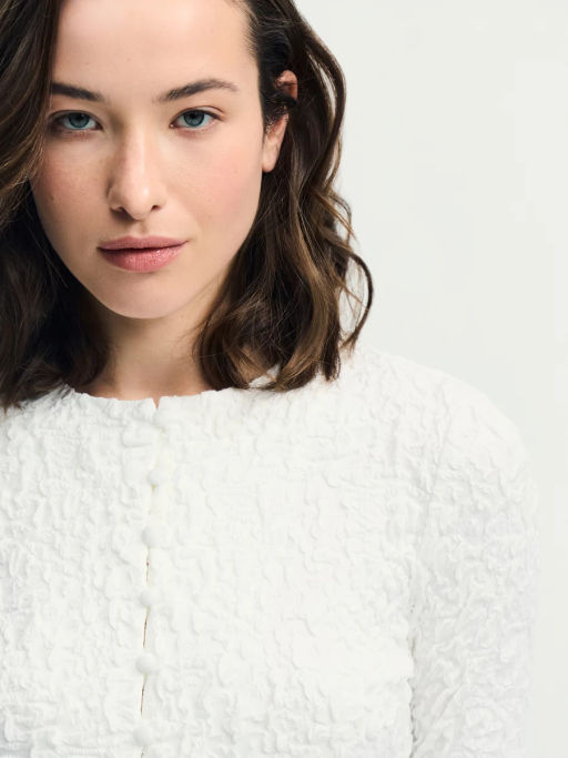 Приталенный лонгслив из вискозы / Zarina  фото 7