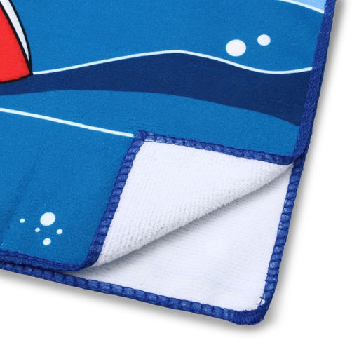 Полотенце-пончо детское LoveLife "Акула" 60х120 см, микрофибра, 100% пэ, 230 г/м2