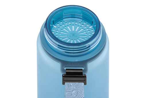 Бутылка для воды 1000 мл 7,8*7,8*28,5 см "Style Matte" с углублениями д/пальцев голубая пастель