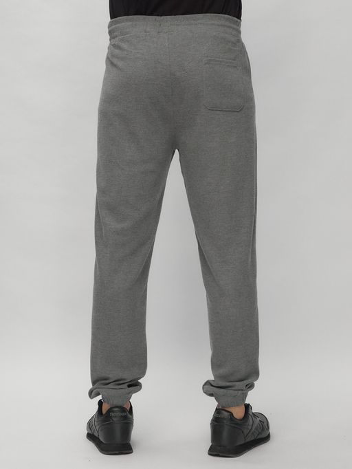 Брюки джоггеры спортивные трикотажные мужские серого цвета 001Sr