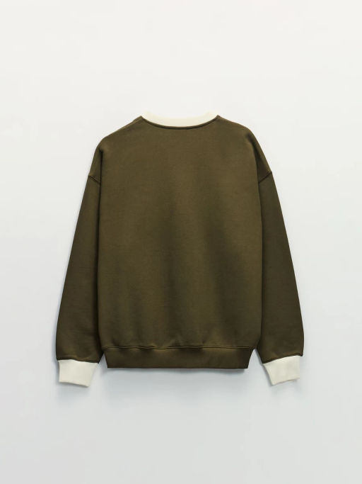 Толстовка с контрастным воротником / Zarina  фото 8