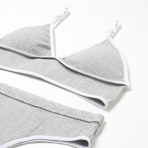 Комплект нижнего белья женский (топ, трусы) Collorista, серый, размер 42-44