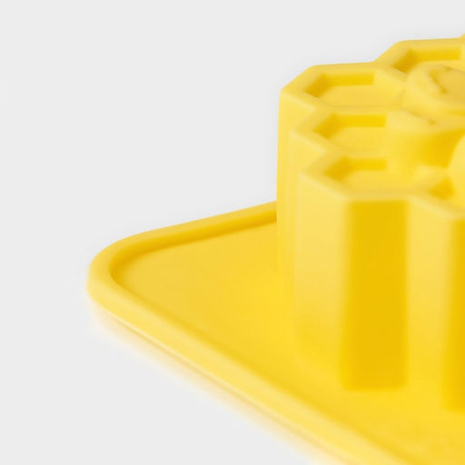 Форма для выпечки Доляна «Пчелиный рай», силикон, 6 ячеек, 25.7×17.7×3 см, жёлтая