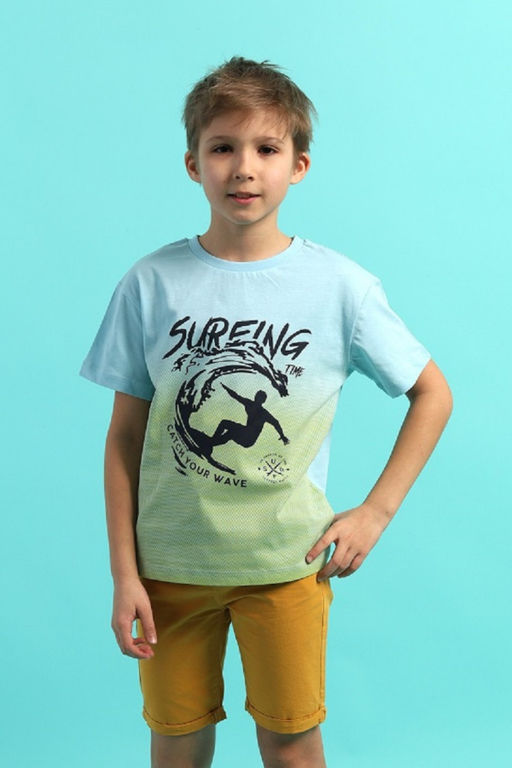 CRB wear/CSKB 63787-43-401 Футболка для мальчика,голубой/Ex.Cherubino