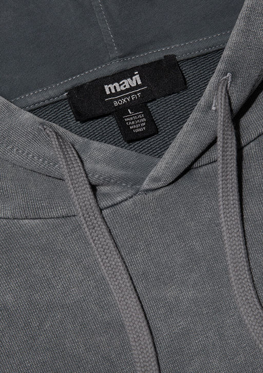 Kapusonlu Gri Sweatshirt - Mavi фото 6