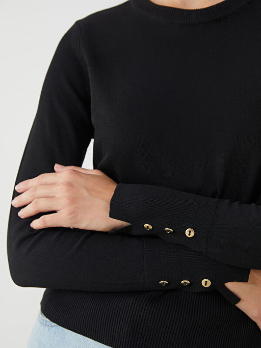 Bisiklet Yaka Kad?n Triko Kazak