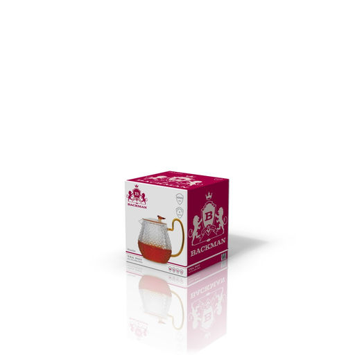 Чайник заварочный 1000 мл из термост. боросиликат. стекла, п/у, арт. BM-0319