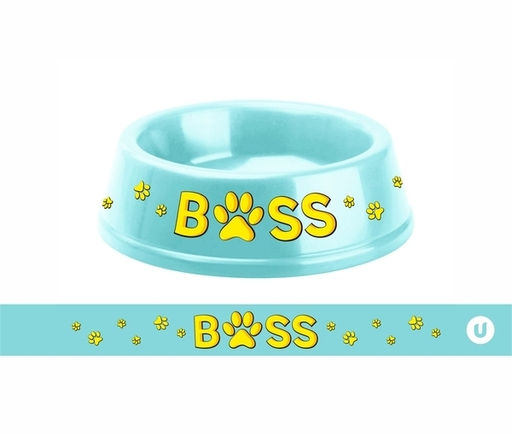 Цена за 3 шт. Миска пластиковая "МОЙ БРО - БОСС!, цвет мятный 21*6,5см (логотип на миске) 700мл