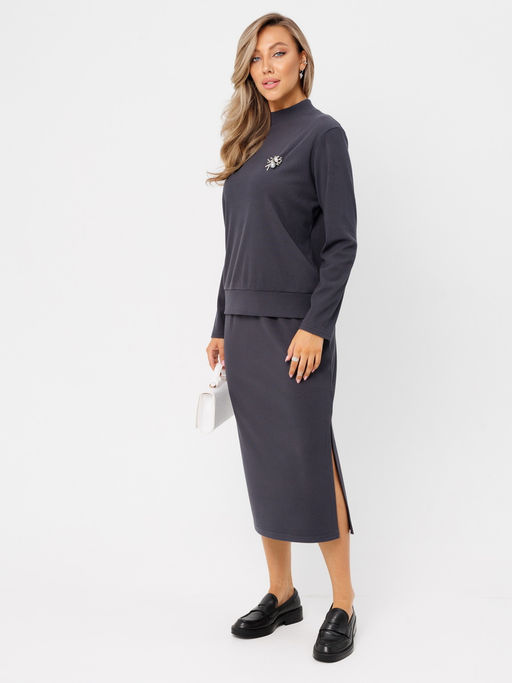 Костюм женский К-242 (лапша Софт г/к) Бежевая