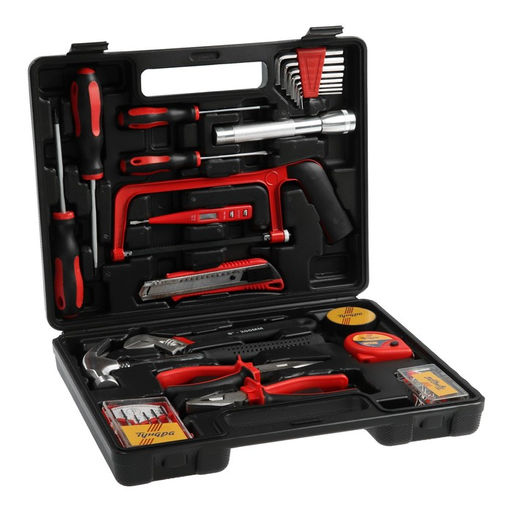 Набор инструментов в кейсе ТУНДРА 23 ФЕВРАЛЯ, в подарочной упаковке, 31 предмет