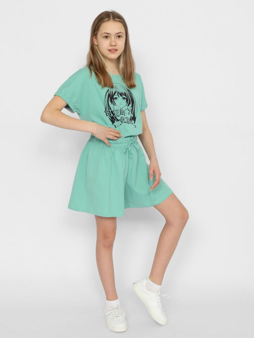 CRB wear/CSJG 70394-37-379 Шорты для девочки,зеленый/Ex.Cherubino фото 3