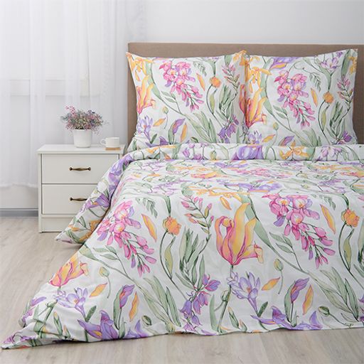 КПБ Simple Life евро, бязь, 100 % хлопок, пл. 120 гр./кв.м., Ромбы голубые ОП Пододеяльник 205*217, простыня 240*217, наволочка 70*70 (2 шт.) - Традиция фото 18