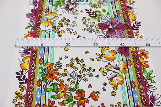 Дорожка Эстелаудер, ш.0.5м, хлопок-100%, 228гр/м.кв, раппорт 63.5см - Купава фото 4